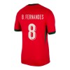 Conjunto (Camiseta+Pantalón Corto) Portugal B. Fernandes 8 Primera Equipación Euro 2024 - Niño